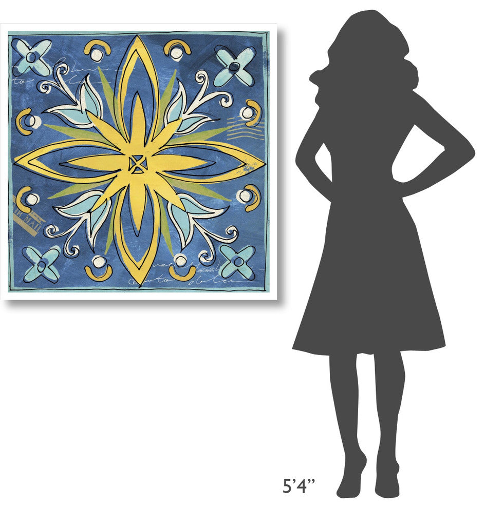 "Tuscan Sun Tile I Color" Digital Paper Print by Anne Tavoletti, 38"x38"