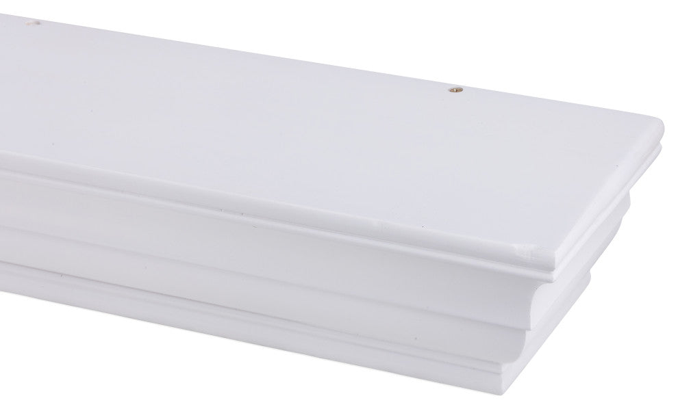 Dogberry Collections Shaker Wood Mantel, White, 72"