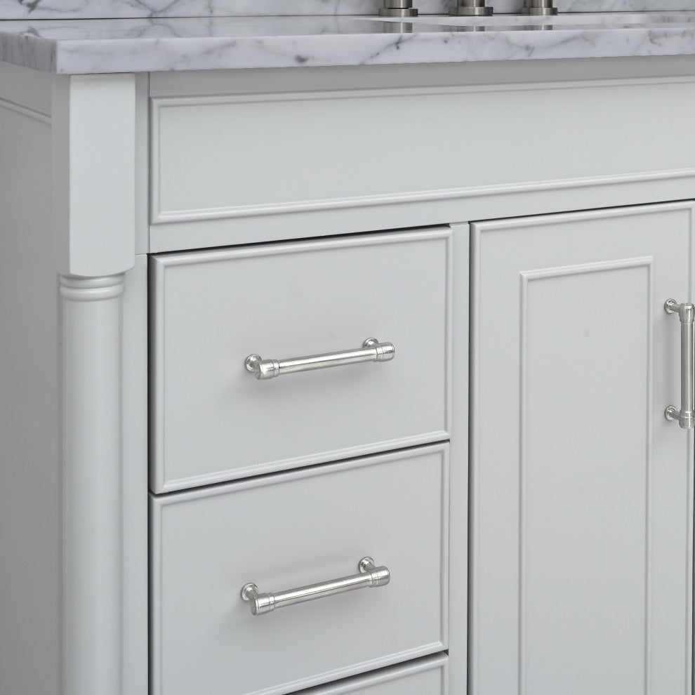 Avanity Bristol 48" Vanity Combo in Light Gray and Carrara White Marble Top