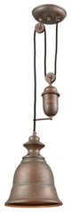 Elk Lighting Farmhouse 1 Light Pulldown Pendant, Tarnished Brass