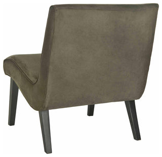 Contemporary Linen Blend Chair with Glam Tufting & Birch Wood Legs, Forest Green