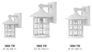 Hinkley Freeport Coastal Elements Small Wall Mount Lantern, Textured White