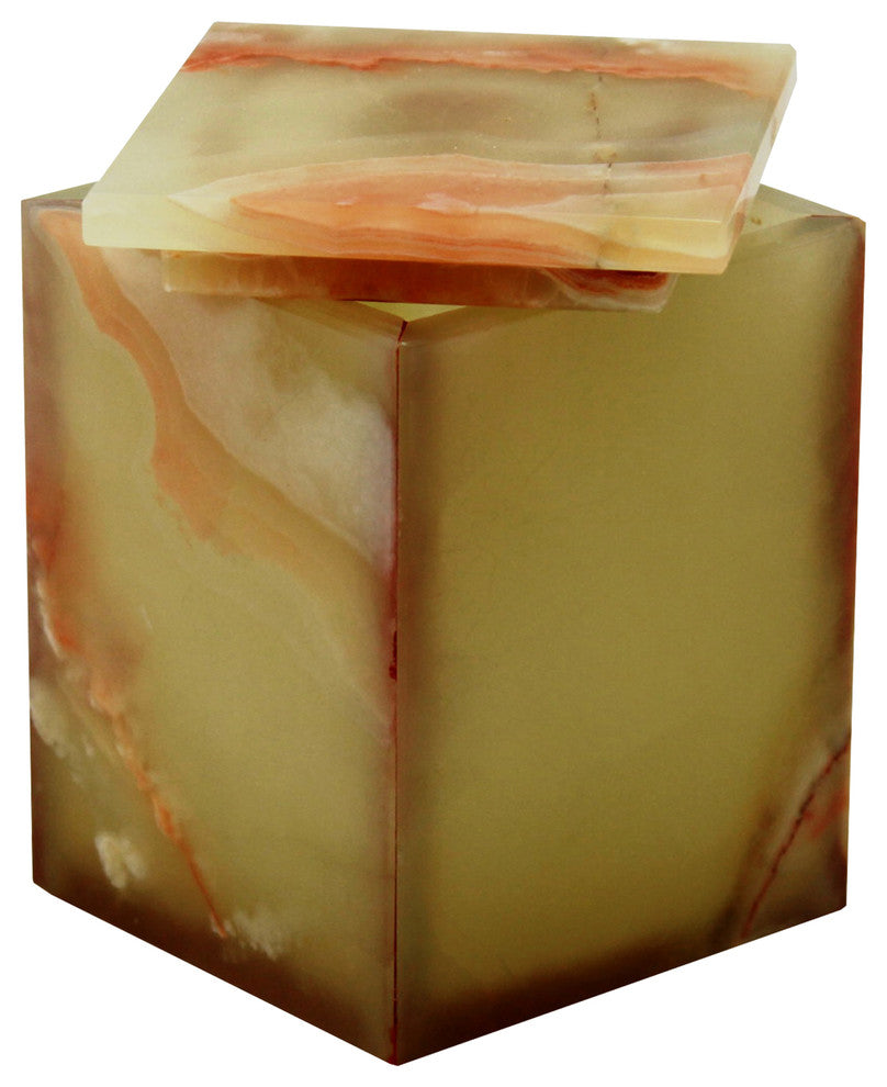 Myrtus Collection Black and Gold Marble Cannister, Green and Brown and Burgandy