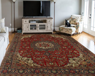 Fine Vintage Distressed Beretun Red Rug