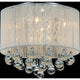 Water Drop 6 Light Drum Shade Flush Mount With Chrome Finish