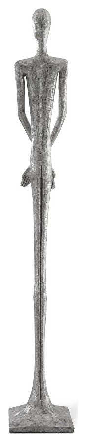 Skinny Male Sculpture, Silver Leaf