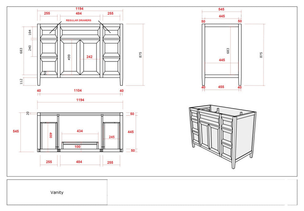 Santa Monica 48 Single Sink Bath Vanity in Whitewashed Teak 2" Carrara Quartz