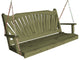 Cedar Fanback Porch Swing, Linden Leaf Stain, 6 Foot