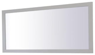 Elegant Decor Aqua 36" x 72" Wood Frame Bathroom Mirror in Gray