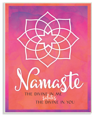 Namaste Mandala Typography Wall Plaque Art, 10x15