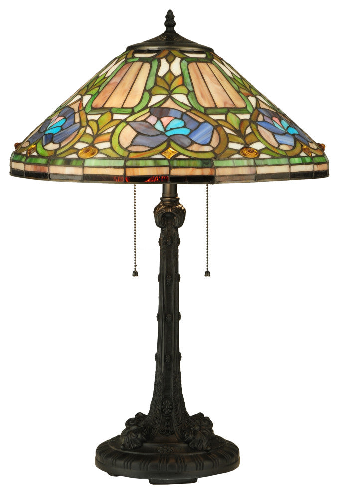 Meyda lighting 124816 26.5"H Tiffany Floral Table Lamp
