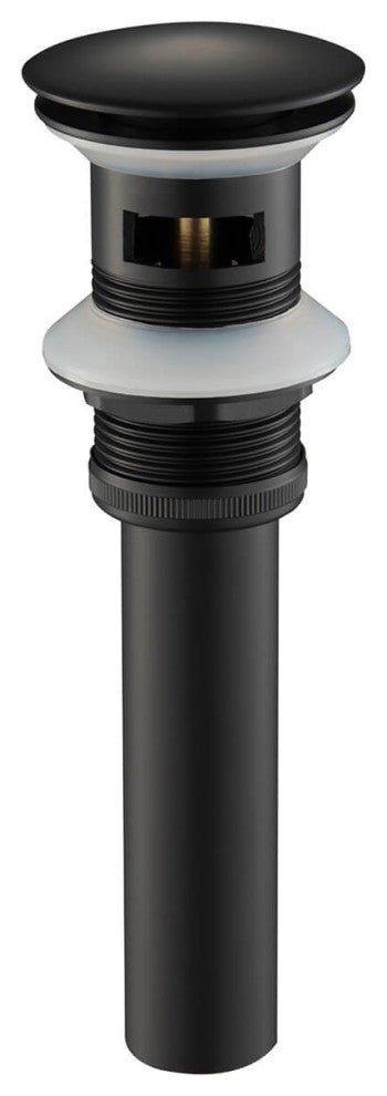 Pop Up Drain Stopper Full Cover with overflow "“ KPW102, Matte Black