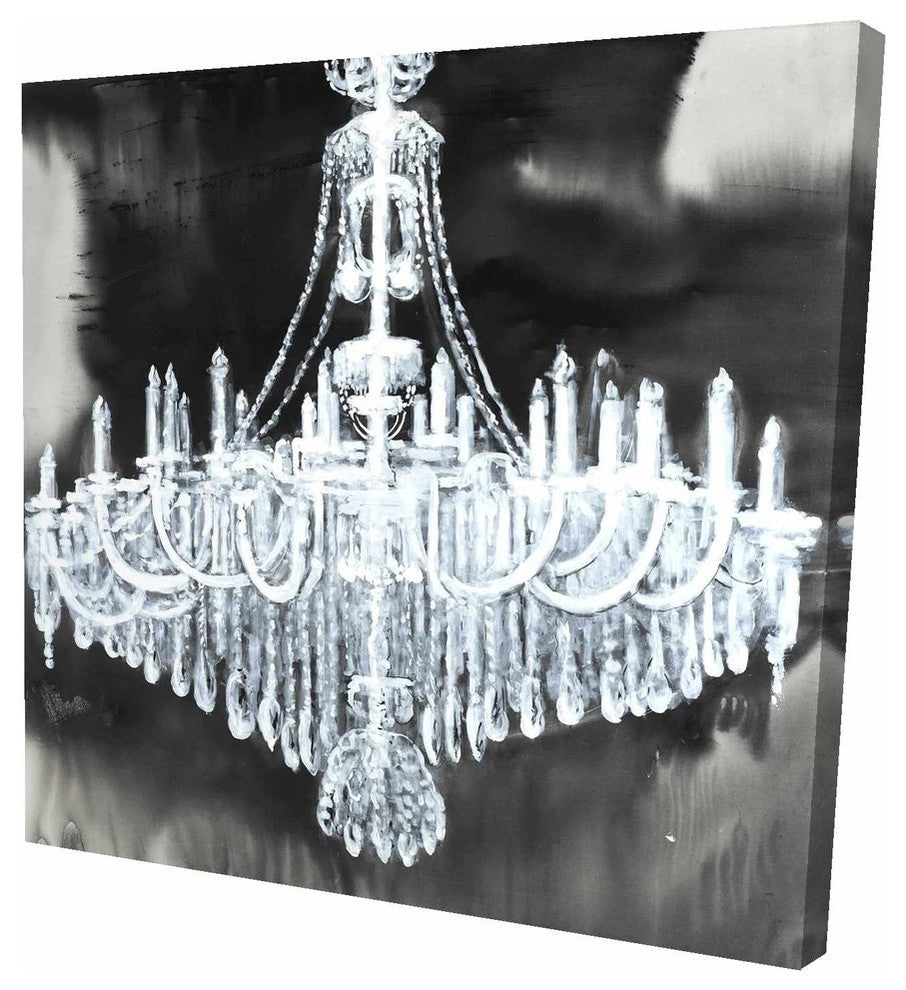 Glam Chandelier, Fine Art Gallery Wrapped Canvas, 24"x24"