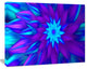 Dance of Blue Flower Petals, Floral Canvas Art Print, 20"x12"