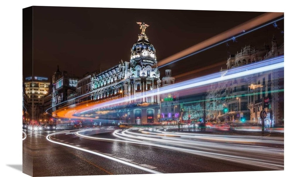 "Madrid Traffic" Stretched Canvas Giclee by Javier De La, 22x15"