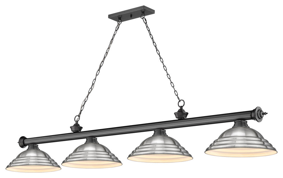 Zlite 2306-4BP-SBN 4-Light Billiard, Brushed Nickel