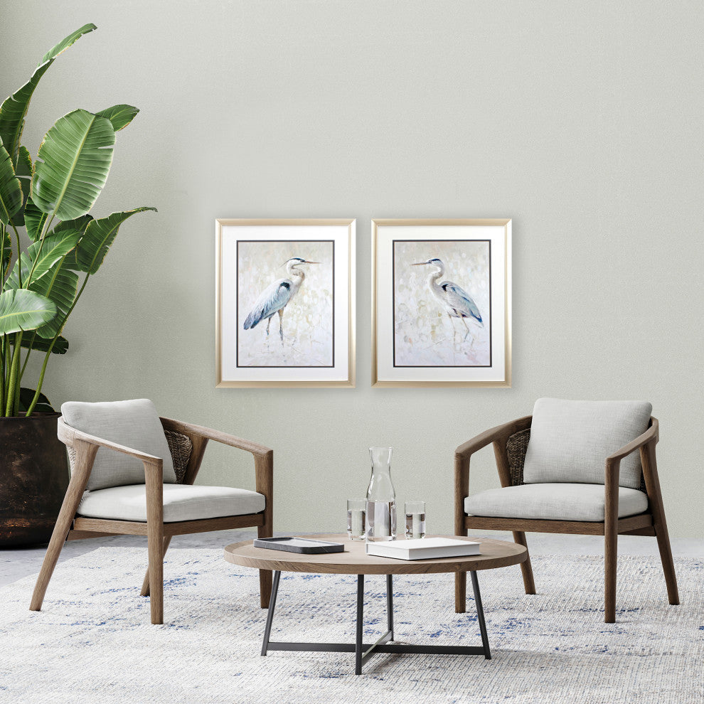 Great Blue Heron Wall Art, 2-Piece Set