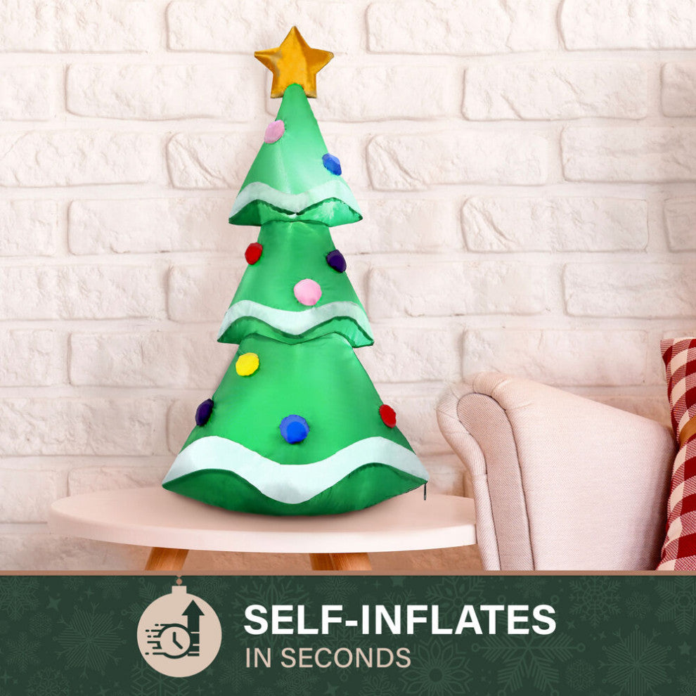 2 ft Tall Prelit Tabletop Xmas Tree Inflatable