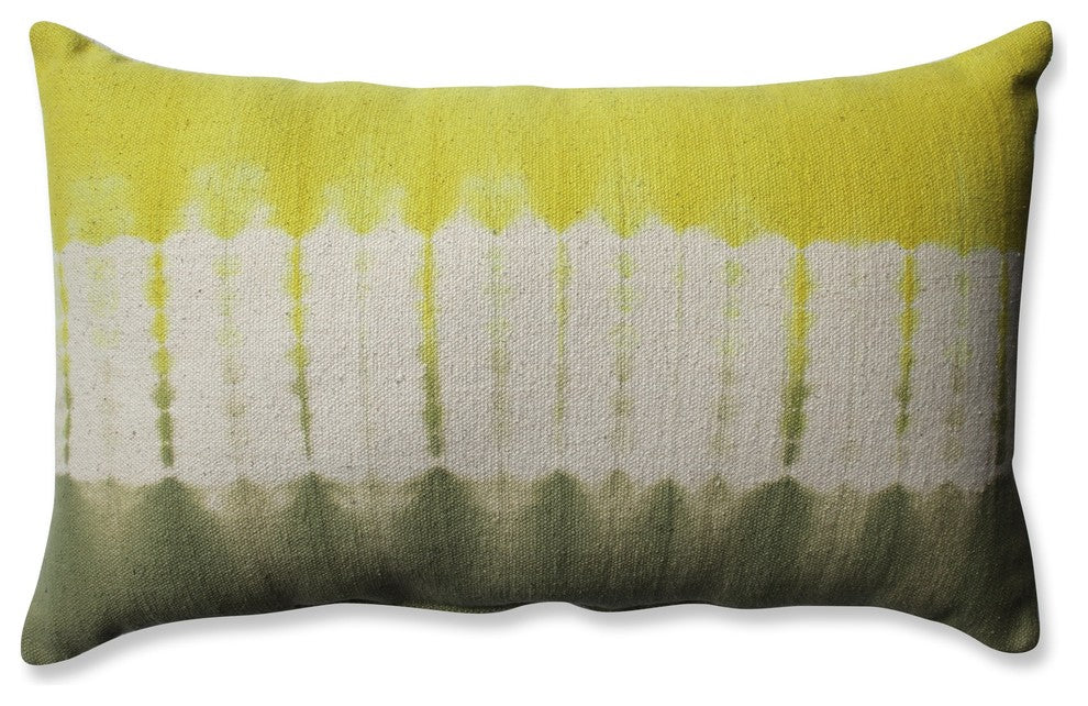 Pillow Perfect Shibori Bands Rectangular Throw Pillow, Apple Olive
