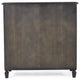 Pollards Rustic Acacia Wood and Cane 3 Drawer Dresser, Dark Gray