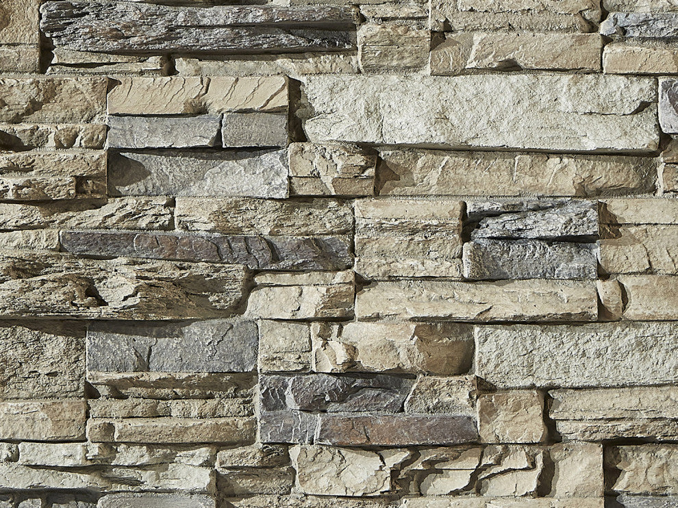 Colorado Dry Stack Faux Stone Wall Panel, Colorado Dry Stack Panel, Mist