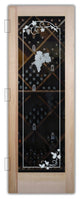 Wine Door - Grape Cluster Grape Ivy - Douglas Fir (stain grade) - 32" x 84"...