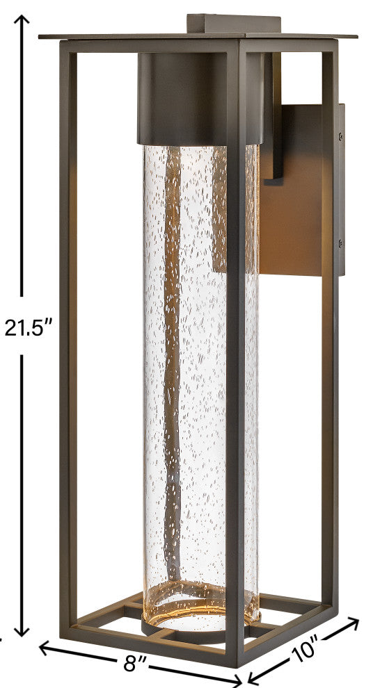 Hinkley Coen Large Wall Mount Lantern, Oil Rubbed Bronze