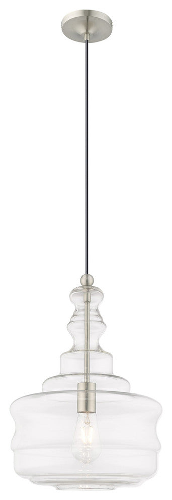 Livex Lighting Brushed Nickel 1-Light Mini Pendant