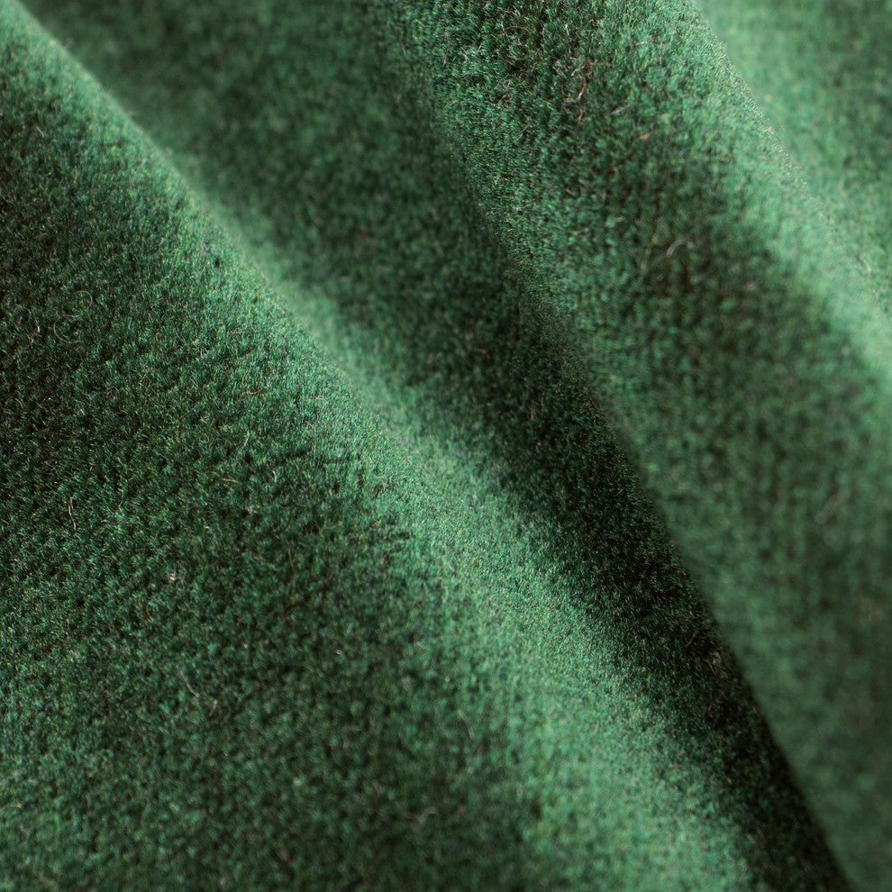 Ivy Skirted Storage Ottoman, Fauxmo Emerald