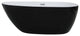 ALFI brand AB8862 59 Inch Black & White Oval Free Standing Soaking Bathtub
