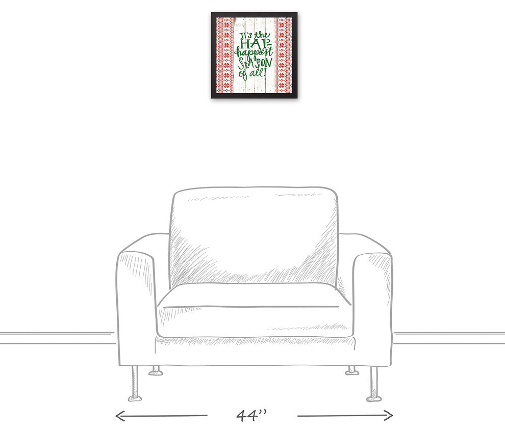 Happiest Season of All 12x12 Black Framed Canvas