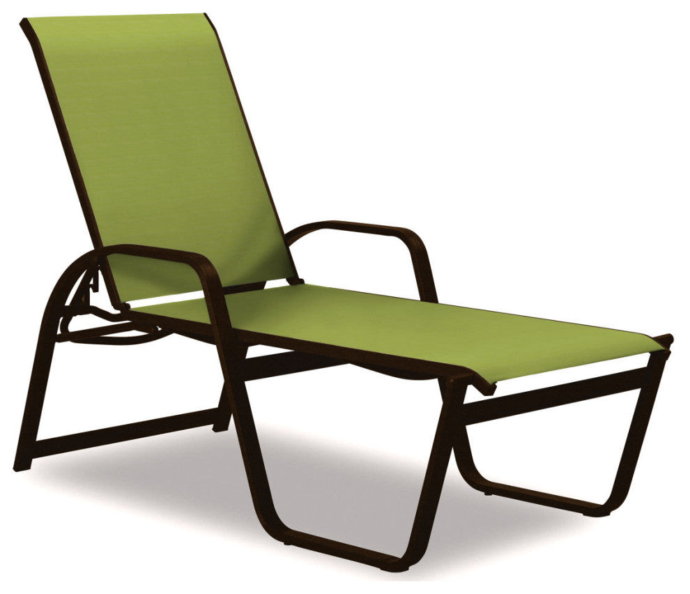 Aruba II 4-Position High Bed Chaise, Textured Kona, Lime