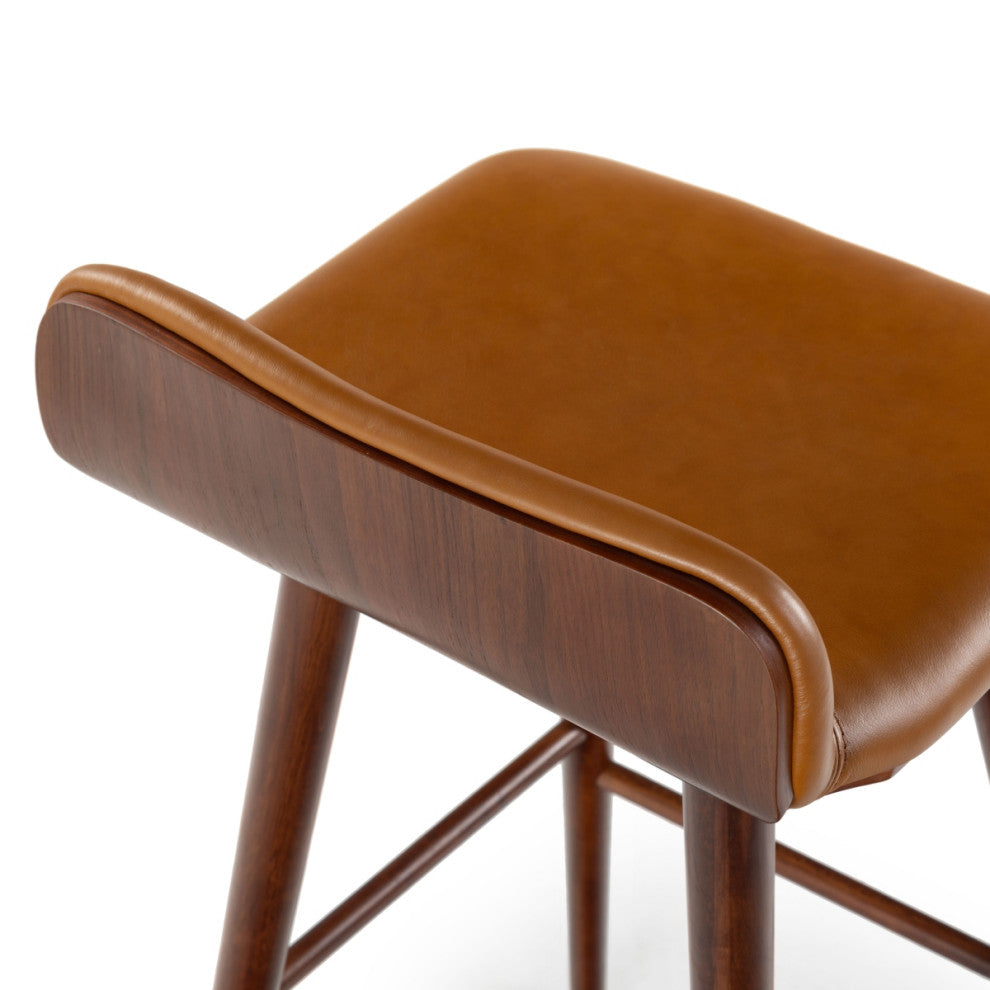 Safavieh Couture Tazmyn Barstool, Brown/Walnut