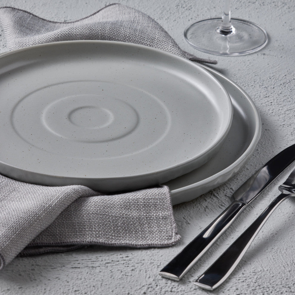 Stone by Mercer Project SHOSAI Stoneware 16 Piece Dinnerware Set, Grey