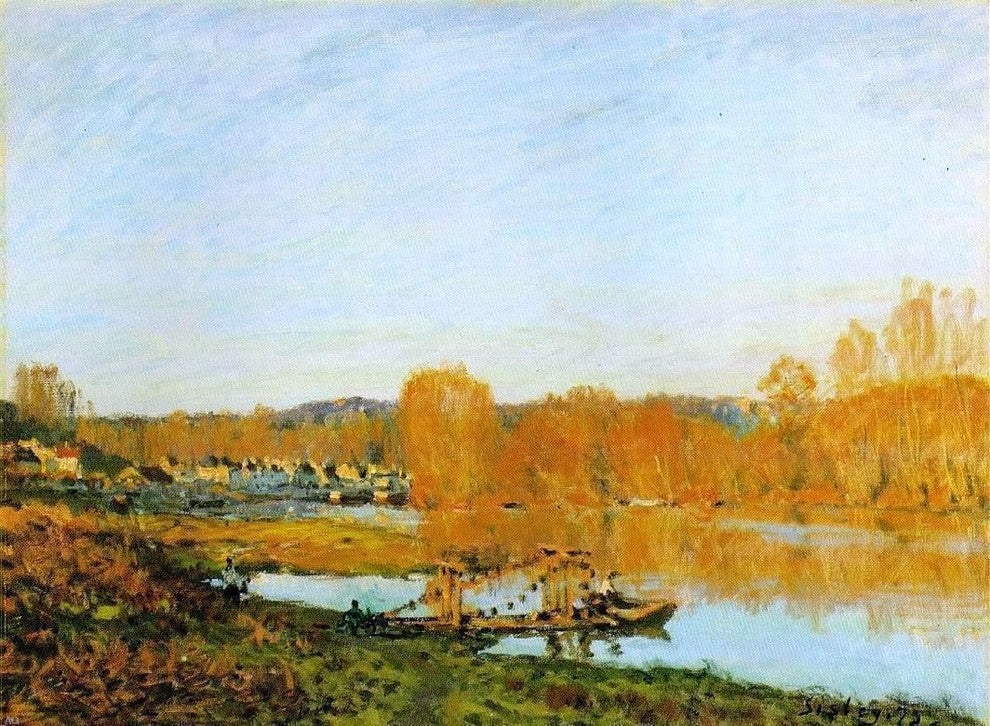 Alfred Sisley Autumn, Banks of the Seine near Bougival Wall Decal