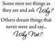 VWAQ Some Men See Things As They Are and Ask Why? Others Dream Things That Never