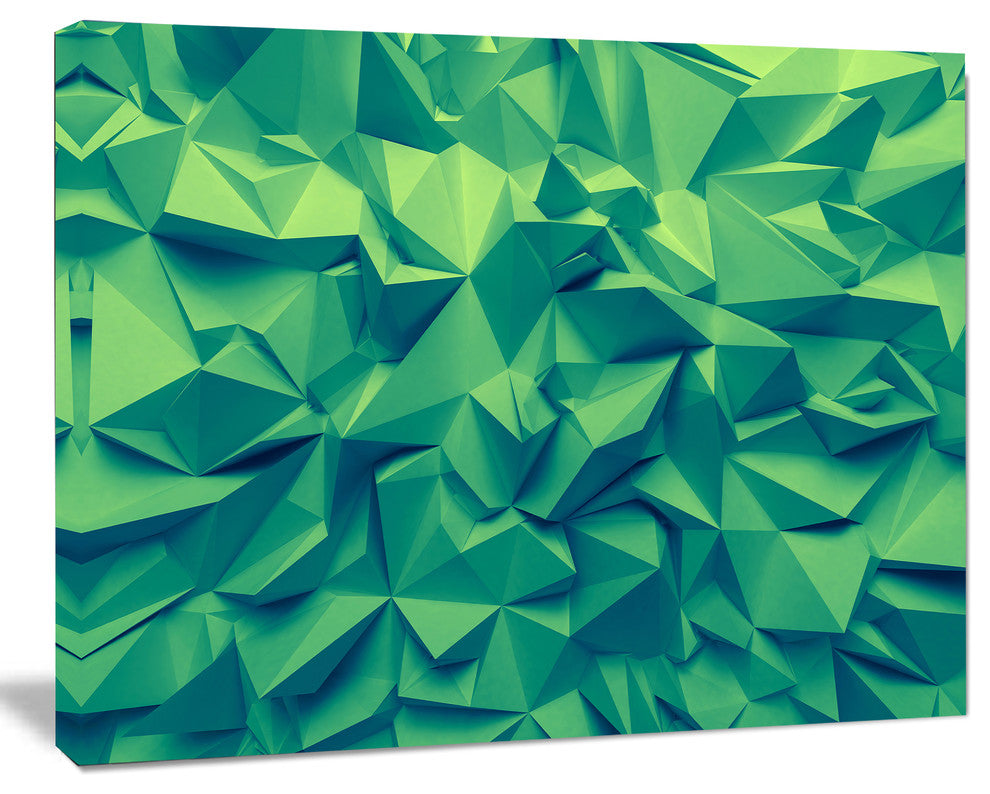 Trendy Emerald Green Background, Abstract Canvas Art Print, 20x12