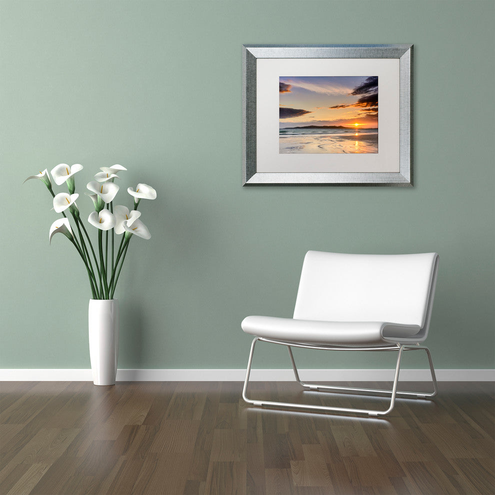 Michael Blanchette 'Patterns in Sand' Art, Silver Frame, White Mat, 14x11