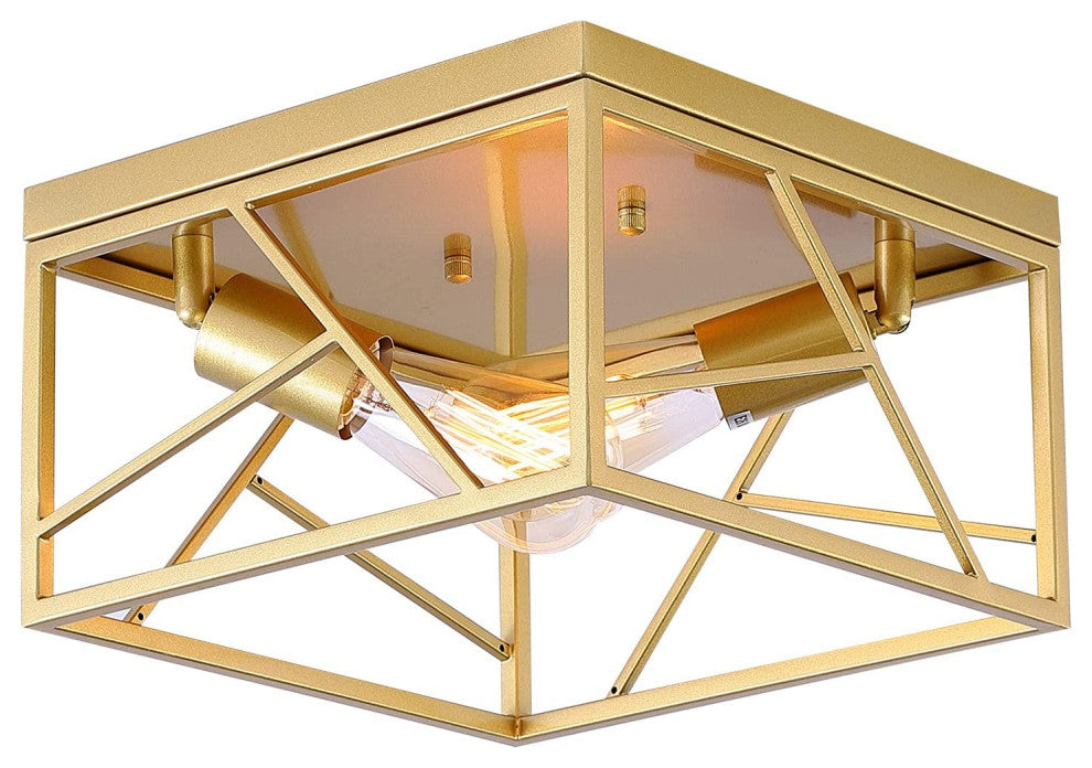 2 Light Semi Flush Mount Lighting Modern Ceiling Light Fixture