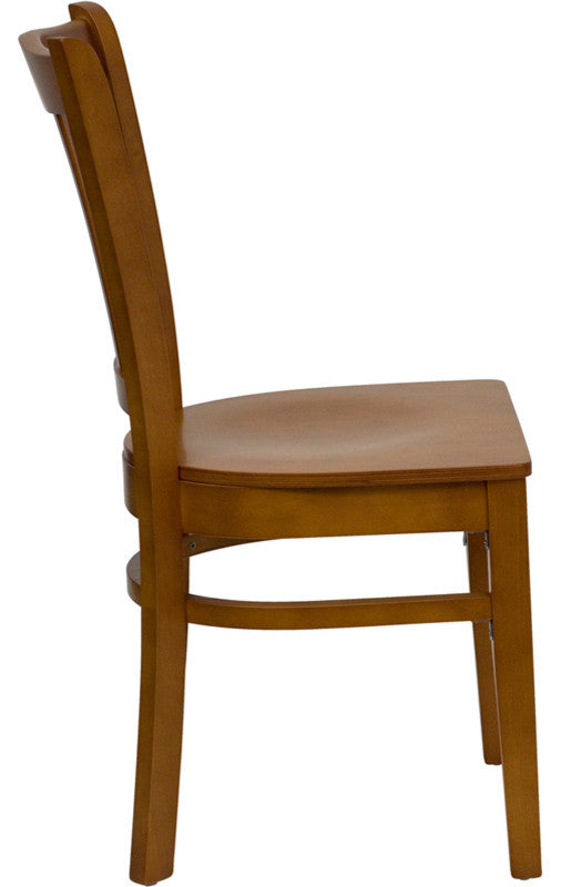Dyersburg Wood Chair Vertical Slat Back Cherry Wood Seat
