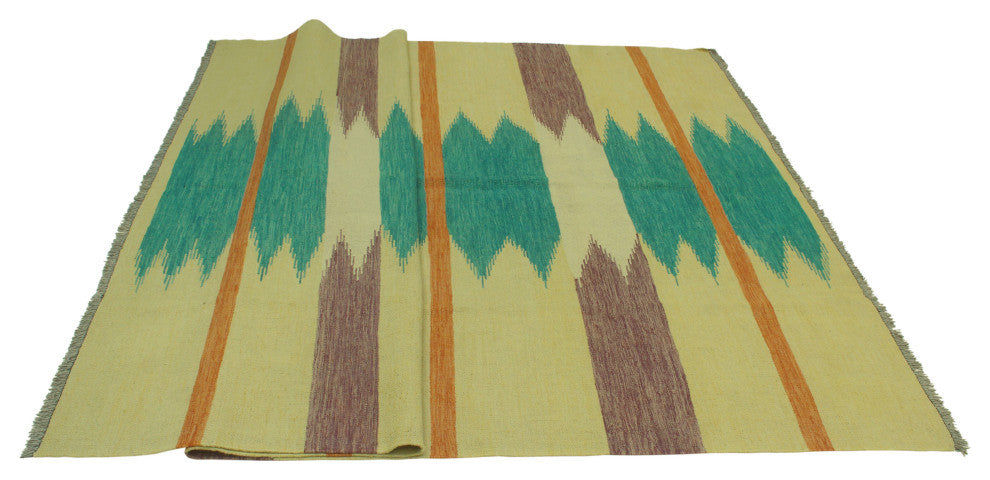 Winchester Kilim Emirhan Gold/Purple Rug, 7'0x9'10
