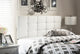 Bordeaux Modern White Faux Leather Queen Size Headboard