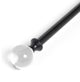 Crystal Ball Single Curtain Rod, Black, 66" W X 120" L