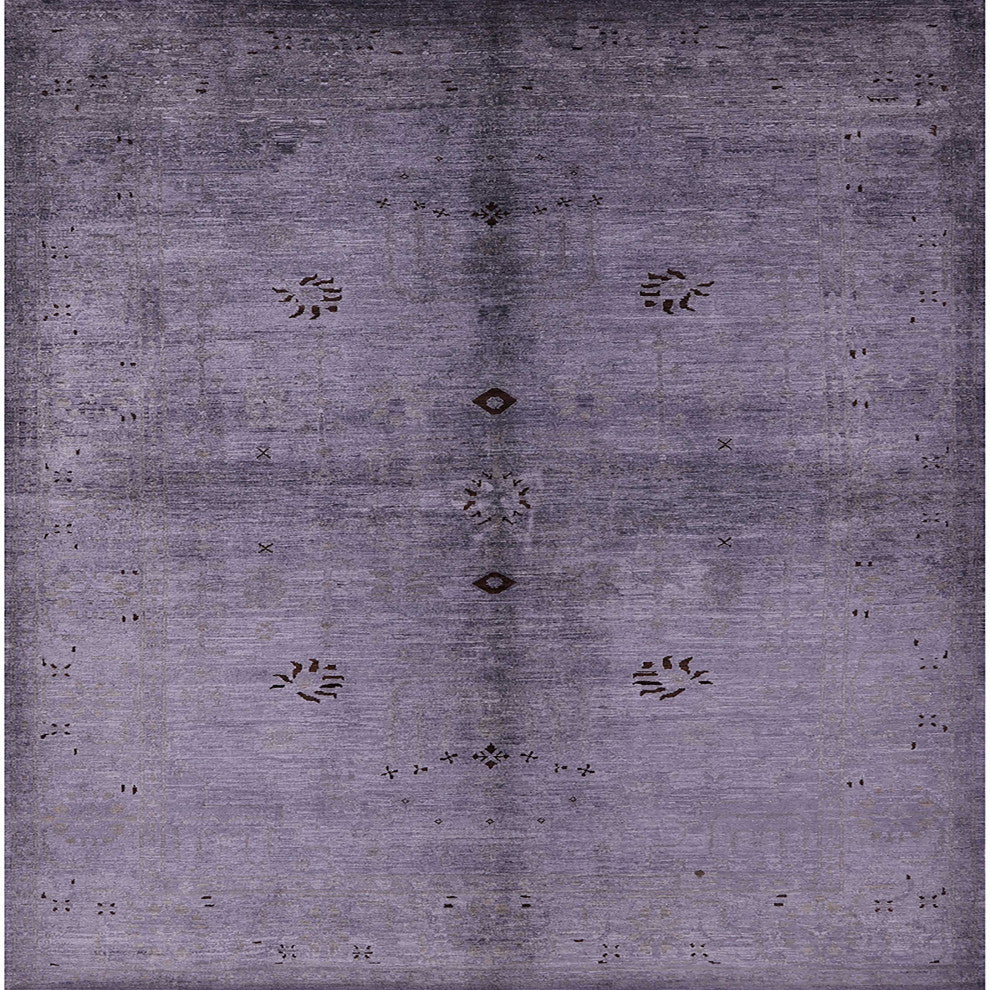 Ahgly Company Indoor Square Mid-Century Modern Area Rugs, 7' Square