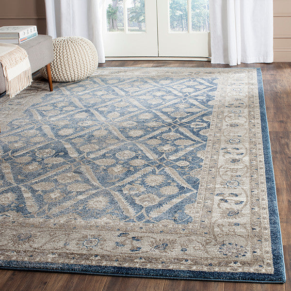 Safavieh Sofia Sof378C Rug, Blue/Beige, 6'7" X 9'2"