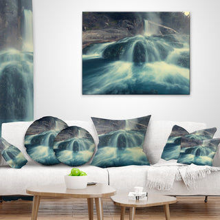 Hot Spring Thermopiles Greece Seascape Throw Pillow, 16"x16"