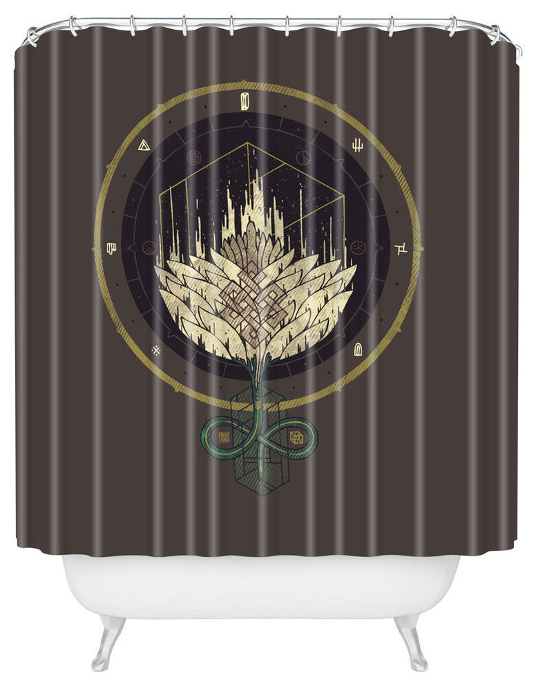 Deny Designs Hector Mansilla Fading Dahlia Shower Curtain