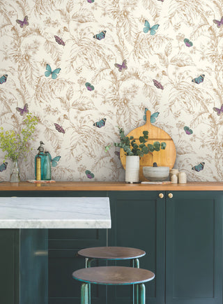 Papillon Gold Wallpaper