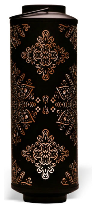 Cylindrical Metal Hanging Lantern