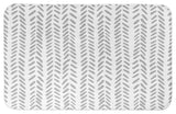 Gray Modern Herringbone 34x21 Bath Mat